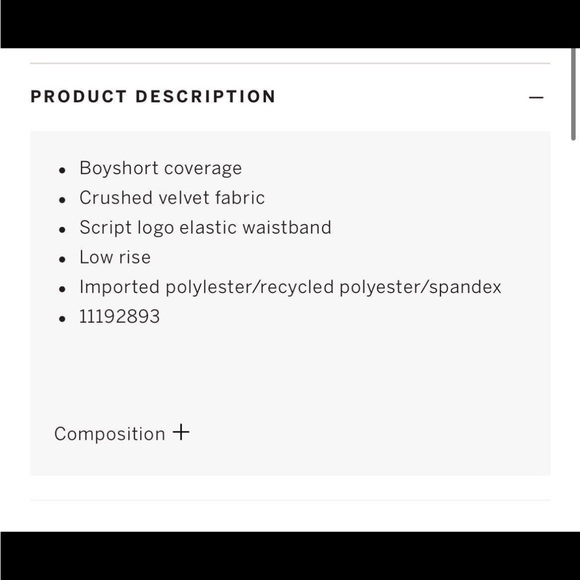 VS PINK Velvet Boyshort Green (Large) - Picture 2 of 4